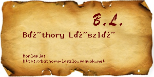 Báthory László névjegykártya