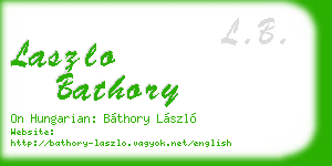 laszlo bathory business card